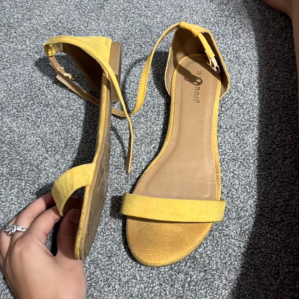 Yellow strap sandals
